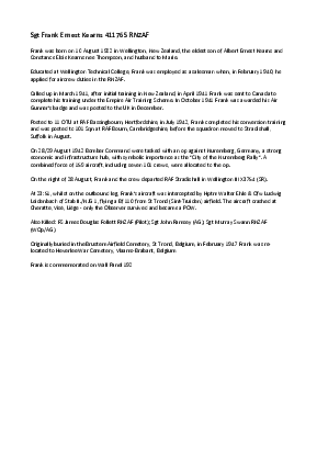 A preview of a PDF biography for Kearns, Frank Ernest